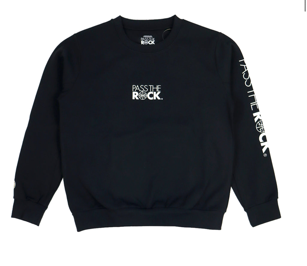 PASS THE ROCK スウェットシャツ　BLACK PTSS-1324