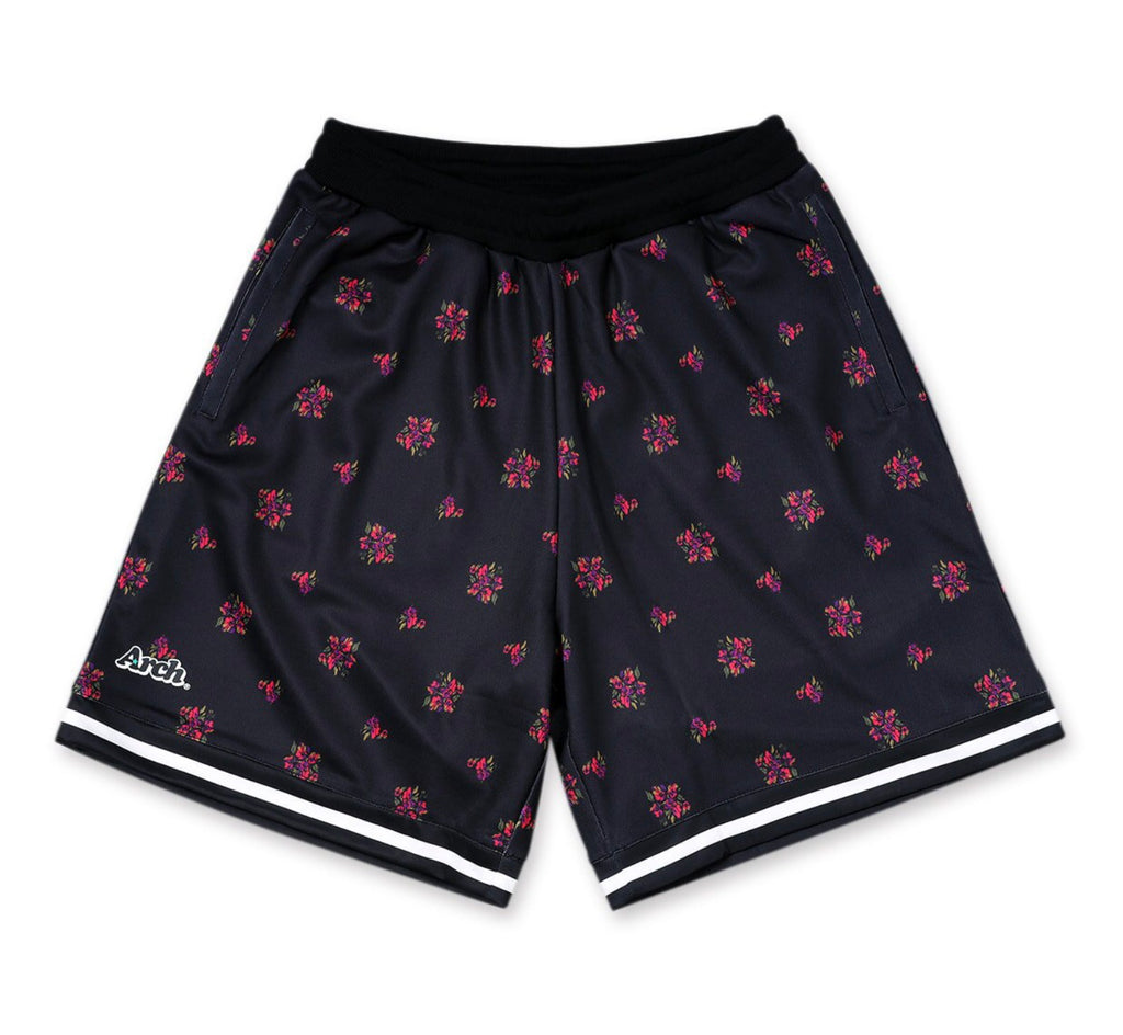 Arch floral sport shorts